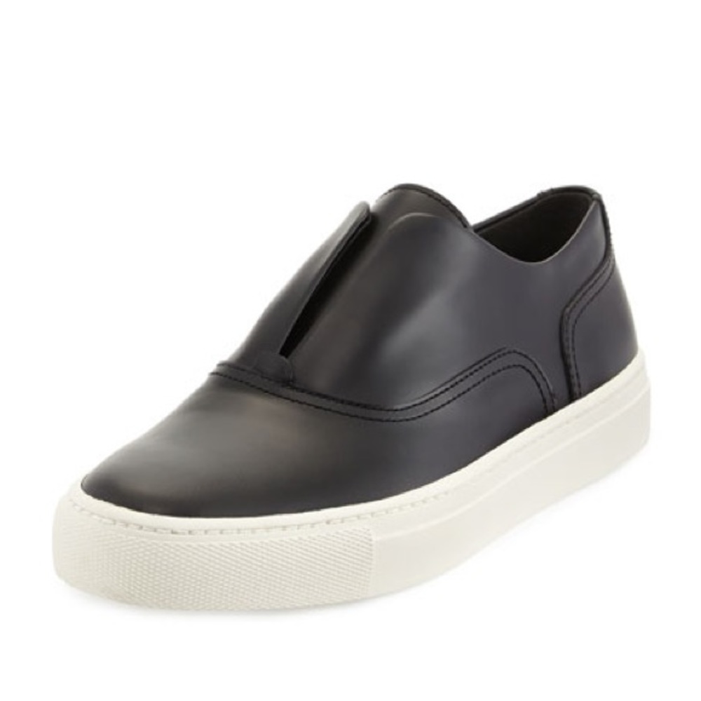Vince Nelson Leather Slip-On Black Sneakers Women’s Size 9.5 Excellent Condition - Picture 3 of 13